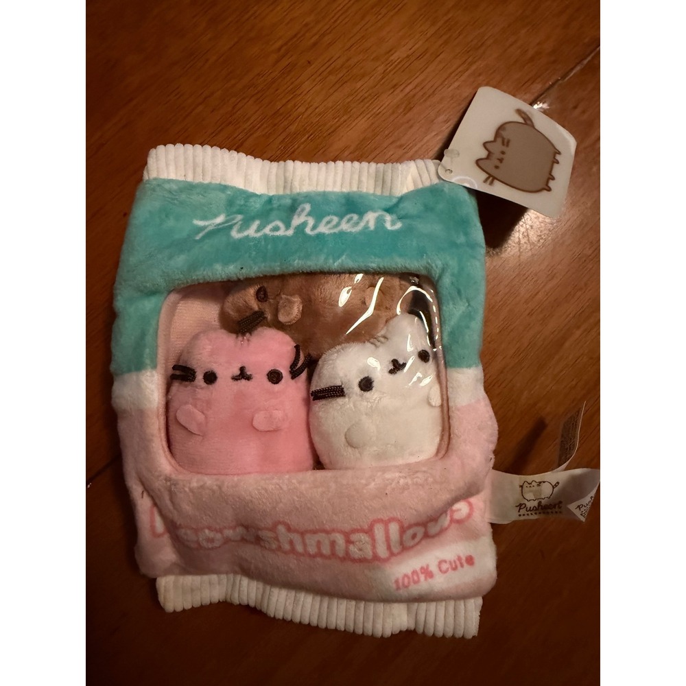 Gund Pusheen Meowshmallows Plush Set 3 Mini Cat Marshmallows in Bag 6065082 NEW